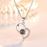 925 Silver Projection Color Photo Heart Necklace – Jewelry Gift Ideas — 8