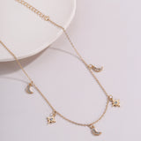 Fashion Moon Star Tassel Necklace Short Women – Jewelry Gift Ideas — 5