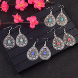 Blue Pine Inlaid Drop Earrings – Holiday Gift Ideas — 1