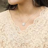 Four Leaf Clover Necklace Pure S925 Silver Zircon – Jewelry Gift Ideas — 3