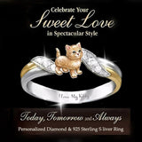 Kitty Ring Lettering I Love My Kitty Two-Color – Gifts for Couples — 2