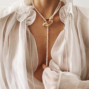 Diamond Pendant Strung With Imitation Pearl – Jewelry Gift Ideas — 11