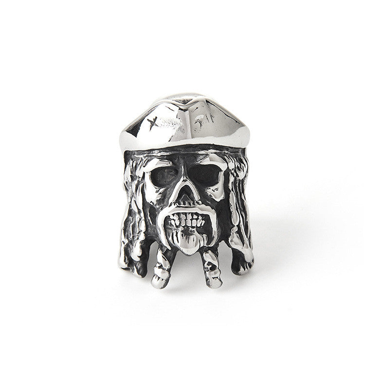Men's Titanium Steel Skull Captain Ring Pirates – Gifts for Him — 1