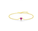 S925 Silver Love Red Diamond Bracelet Female – Jewelry Gift Ideas — 3