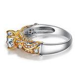 Four-claw inlay simulation diamond ring – Everyday Gifts — 8