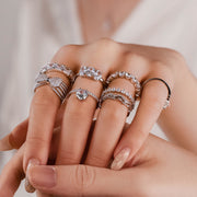 Sterling Silver Ring With Diamonds Simple Ladies – Practical Gifts — 1