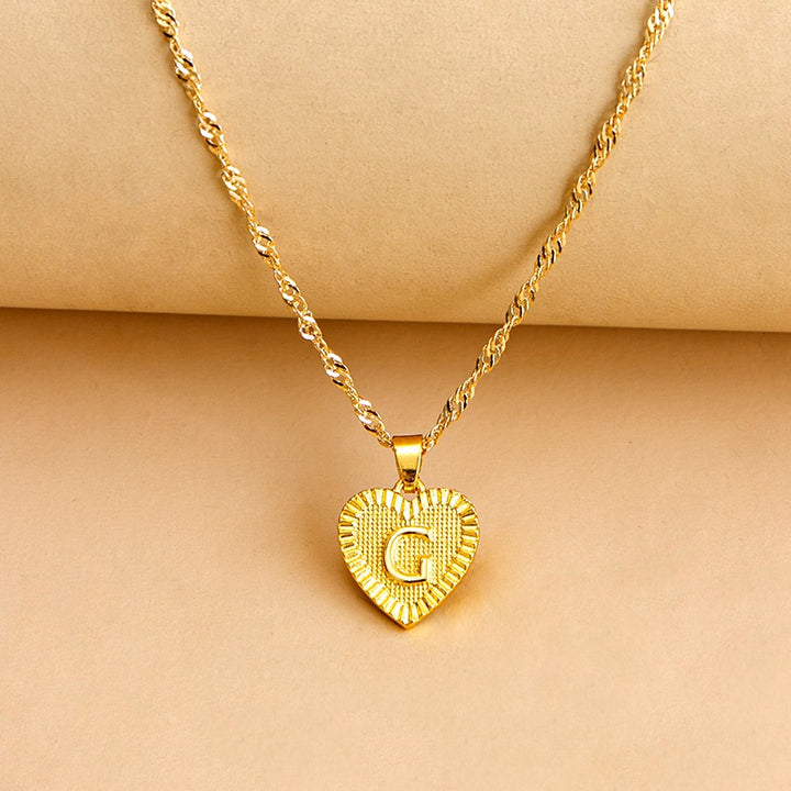 Hexagon Imitation Gold Pendant Necklace Peach – Jewelry Gift Ideas — 1