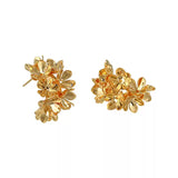 Golden Flowers C- Shaped Earrings New Retro Temperament – Useful Gifts — 3