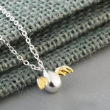 S925 Silver Female Angel Baby Egg Pendant – Jewelry Gift Ideas — 2