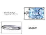 Lady 925 Sterling Silver Topaz Pendant Earring – Jewelry Gift Ideas — 8