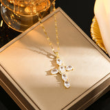 Colored Zircon Cross Necklace With Diamonds Does – Jewelry Gift Ideas — 14