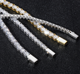 Hip Hop Spring Buckle Single Row Tennis Chain – Jewelry Gift Ideas — 8