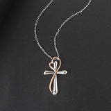 Heart-shaped Cross Necklace Simple Color – Jewelry Gift Ideas — 2