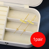Fashionable Design Diy Frosted Name Stud Earrings – Creative Gifts — 2