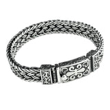 S925 Silver Wide Version Braided Bracelet Men's – Jewelry Gift Ideas — 4