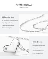 S925 Sterling Silver Cute Heart Shape Necklace – Jewelry Gift Ideas — 7