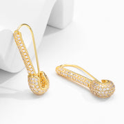Pin Ear Clip-shaped Vintage Zircon Earrings For Women – Gifts for Her — 5