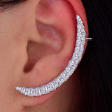 S925 Silver Needle Crescent Zircon Earrings – Birthday Gifts — 3