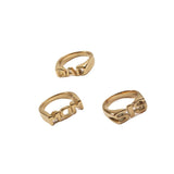 Letter Seal Titanium Steel Plating 18K Gold Ring – Unique Gift Ideas — 5