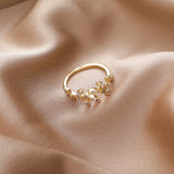 Sweet Leaves Butterfly Ring Female Opening Adjustable – Gifts for Her — 6