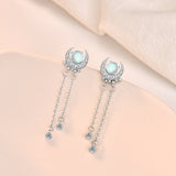 S925 Sterling Silver Long Elegant Bright Moon Star – Stylish Gifts — 11