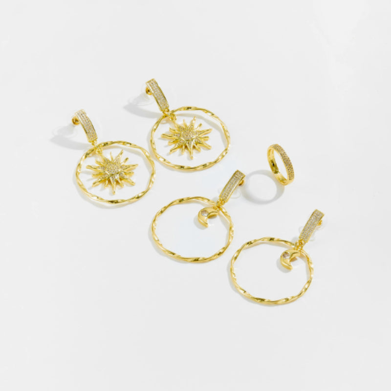 Fashion Premium Design Sense Earrings Circle Pendant – Stylish Gifts — 1