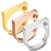 Trendy Stainless Steel Geometric Rings for Women – Jewelry Gift Ideas — 1