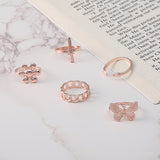 Personalized Butterfly Flower Ring Set Of 5 – Practical Gifts — 4