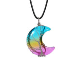 Moon Lucky Tree Natural Stone Pendant Necklace – Jewelry Gift Ideas — 4