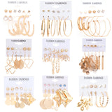 Metal Exaggerated Big Circle Earrings Set – Stylish Gifts — 1