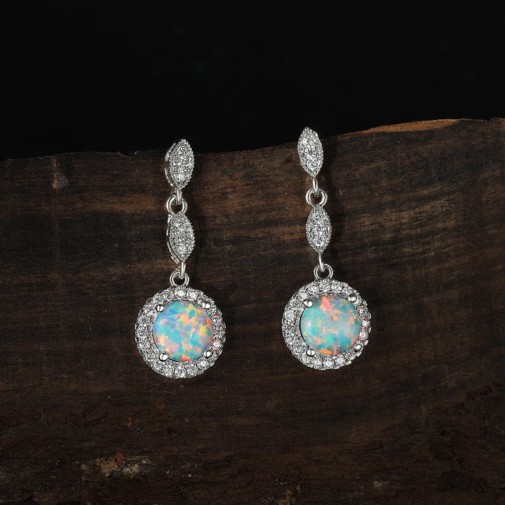 Trendy Rose Gold White Gold Multicolor Round Opal – Practical Gifts — 1