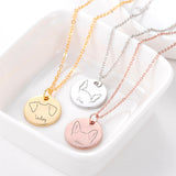 Stainless Steel Dog Ear Round Name Necklace – Jewelry Gift Ideas — 2