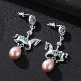 S925 Sterling Silver Pearl Earrings New Carousel – Surprise Gifts — 6