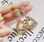 Women's Shiny Diamond-encrusted Drop Earrings – Gifts for Her — 11