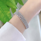 High Carbon Four Rows Full Rhinestone Couple – Jewelry Gift Ideas — 5