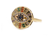 Lucky Eye Shape Geometric Ring Bronze Zirconium – Jewelry Gift Ideas — 9