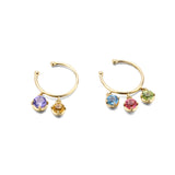Earrings 9K Real Gold Natural Stone Crystal Ear – Meaningful Gifts — 4
