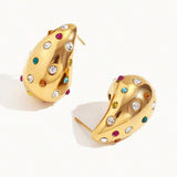 Women's Colorful Diamond Elegant Ear Studs – Gifts for Her — 7