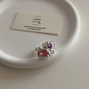 Irregular Metal Zircon Ring With A Design Feel – Practical Gifts — 5