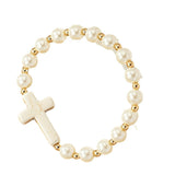 Bracelet Natural Stone Cross Pearl – Jewelry Gift Ideas — 4