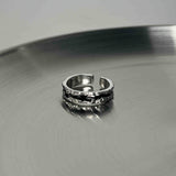 Dark Irregular Pleated Bracelet Ring Suit – Jewelry Gift Ideas — 7