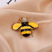 Cartoon Cute Bee Zircon Diamond Pearl Brooch – Jewelry Gift Ideas — 2
