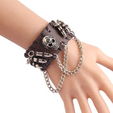 Personalized leather skull bullet alloy bracelet – Jewelry Gift Ideas — 5