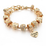 Gold-plated heart beaded bracelet – Jewelry Gift Ideas — 6