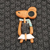 Wooden Animal Brooch Cute Gift Knitted Sweater – Jewelry Gift Ideas — 9