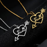 Customized One Arrow Piercing Name Necklace – Jewelry Gift Ideas — 4