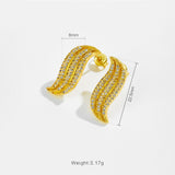 Feather Wing Zircon Retro Simple White Copper – Special Occasion Gifts — 3