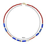 Klein Blue Agate Necklace For Women French – Jewelry Gift Ideas — 4