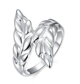 Silver Feather Ring for Women Leaves – Gifts for Her — 1
