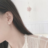 Aestheticism Snowflake Pearl Earrings Ins Female – Gifts for Her — 1